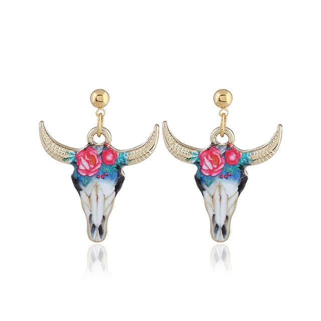 Cow head Pattern Earring, Pendants Modern Womens - myfunfarm
