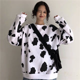 Sweatshirts Cow pattern Printed Fashion Women Casual