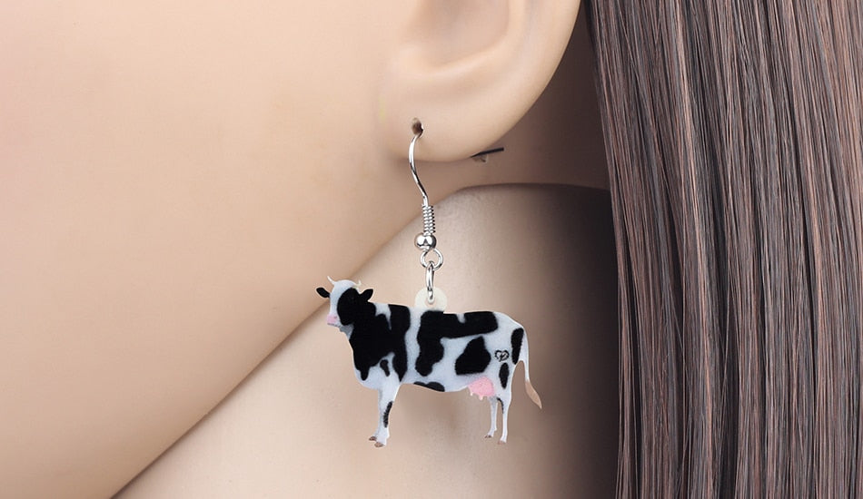 Cow Earrings - Material  Acrylic - myfunfarm