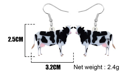 Cow Earrings - Material  Acrylic - myfunfarm