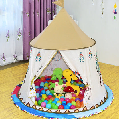 Kid Tent House Portable Princess Castle 123*116cm Present Hang Flag - myfunfarm