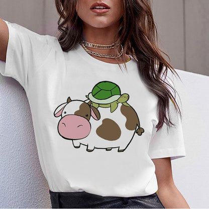 Cute Cow print Collection t-shirt women - myfunfarm