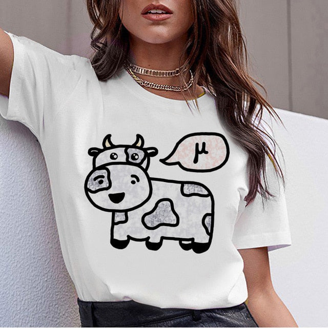 Cute Cow print Collection t-shirt women - myfunfarm