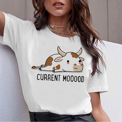 Cute Cow print Collection t-shirt women - myfunfarm