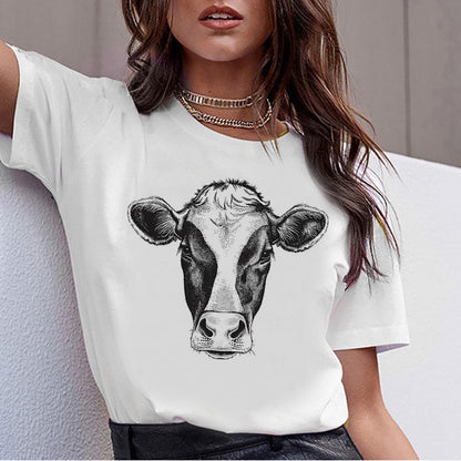 Cute Cow print Collection t-shirt women - myfunfarm