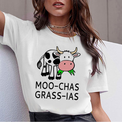Cute Cow print Collection t-shirt women - myfunfarm