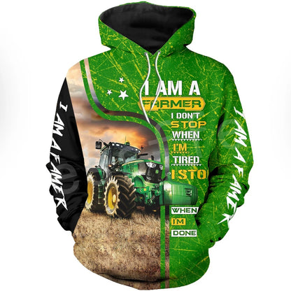 i'm a farmer 3D Print unisex Zipper, Hoodies, Sweatshirts - myfunfarm