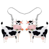 Acrylic Dairy Cattle Cow Earrings jewelry For Women Girls Teens Kids - Gift Accessories