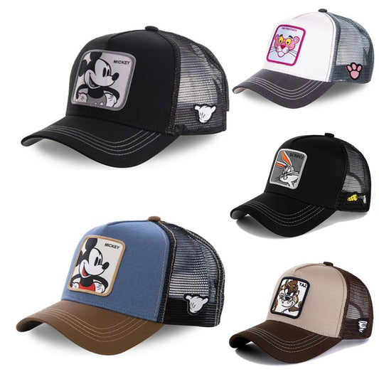Cartoon Characters -  Cute Cap Men and Women - myfunfarm - clothing acceessories shoes for cow lovers, pig, horse, cat, sheep, dog, chicken, goat farmer