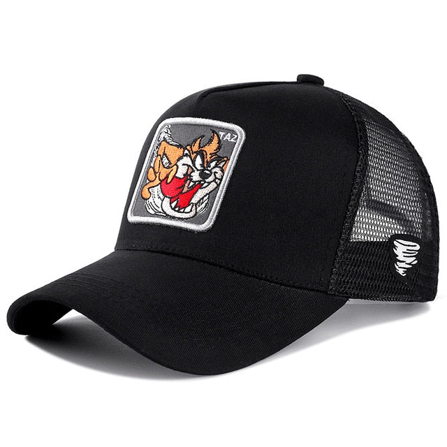 Cartoon Characters -  Cute Cap Men and Women - myfunfarm - clothing acceessories shoes for cow lovers, pig, horse, cat, sheep, dog, chicken, goat farmer