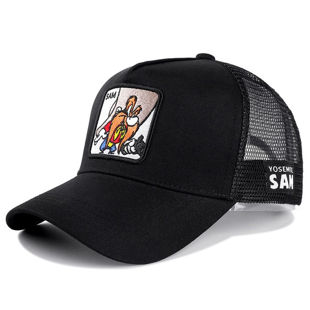 Cartoon Characters -  Cute Cap Men and Women - myfunfarm - clothing acceessories shoes for cow lovers, pig, horse, cat, sheep, dog, chicken, goat farmer