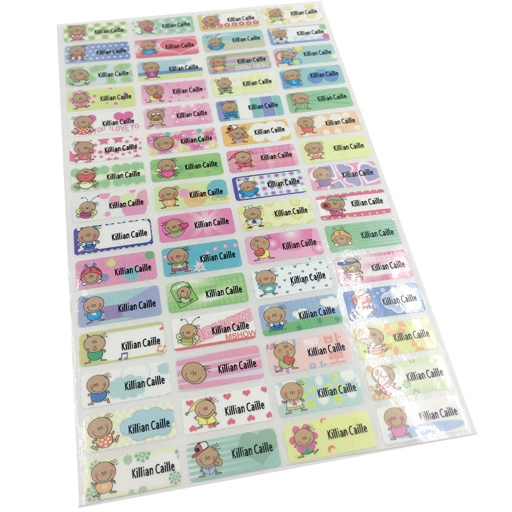 100Pcs Name Tag Customized Stickers Waterproof- Labels Children School Stationery Water Bottle Pencil Sticker accessories - myfunfarm - clothing acceessories shoes for cow lovers, pig, horse, cat, sheep, dog, chicken, goat farmer
