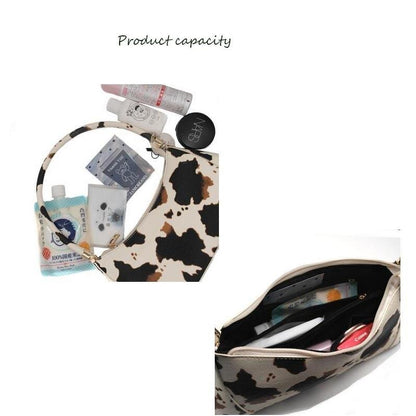 Handbags Cow pattern Tote French Ladies Shoulder Bag purses Clutch - myfunfarm