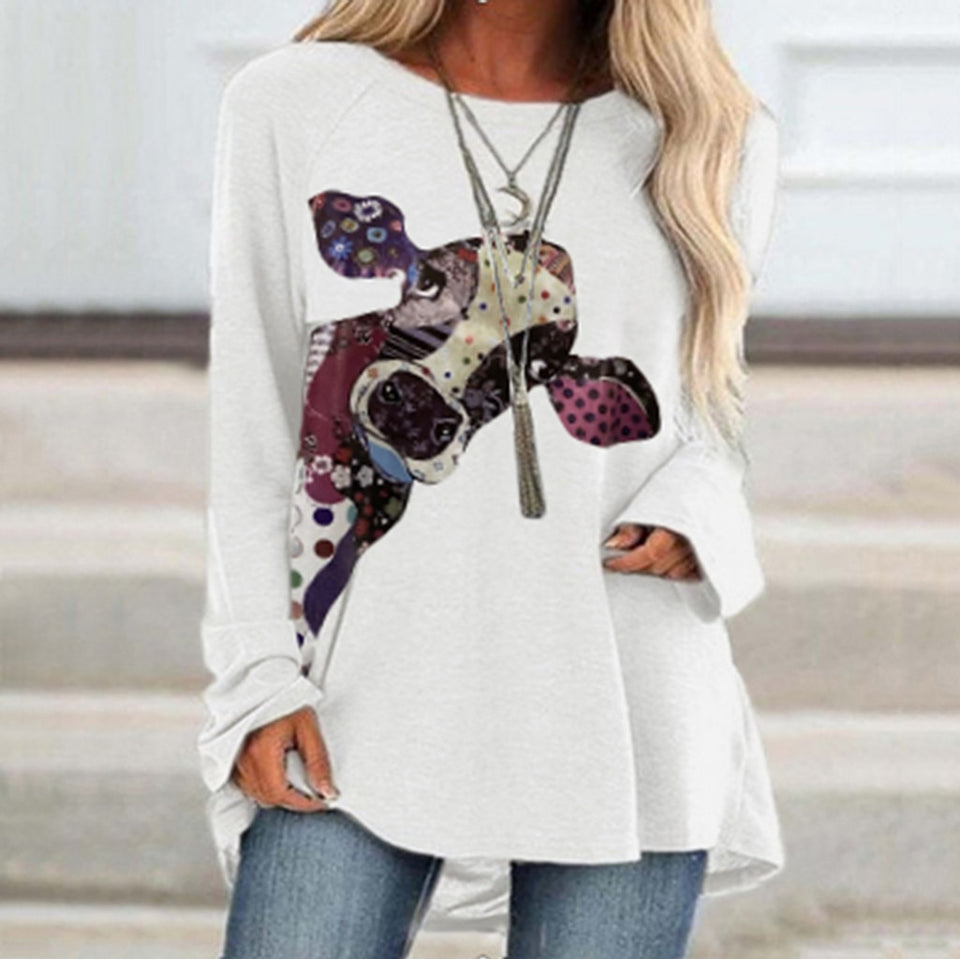 3D Printed Pullover Long Sleeve Women