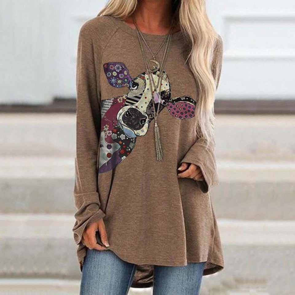 3D Printed Pullover Long Sleeve Women