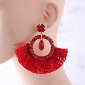 Vintage Bull Earrings Fashion Boho Oorbellen Tassel Long Earrings For Women