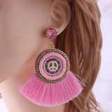 Vintage Bull Earrings Fashion Boho Oorbellen Tassel Long Earrings For Women