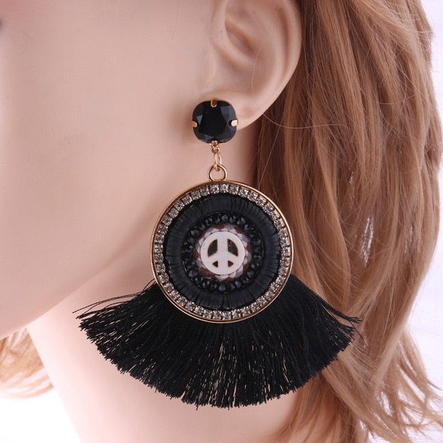 Vintage Bull Earrings Fashion Boho Oorbellen Tassel Long Earrings For Women - myfunfarm