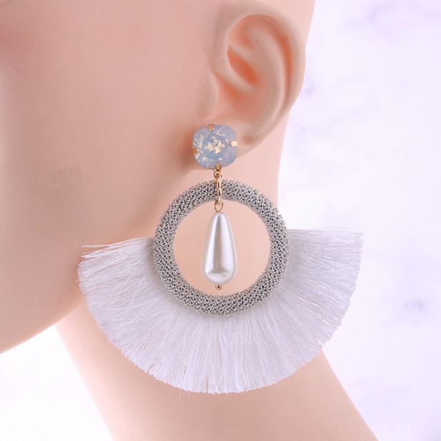 Vintage Bull Earrings Fashion Boho Oorbellen Tassel Long Earrings For Women - myfunfarm