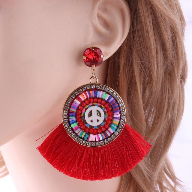 Vintage Bull Earrings Fashion Boho Oorbellen Tassel Long Earrings For Women - myfunfarm