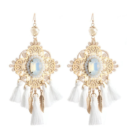 Vintage Bull Earrings Fashion Boho Oorbellen Tassel Long Earrings For Women - myfunfarm