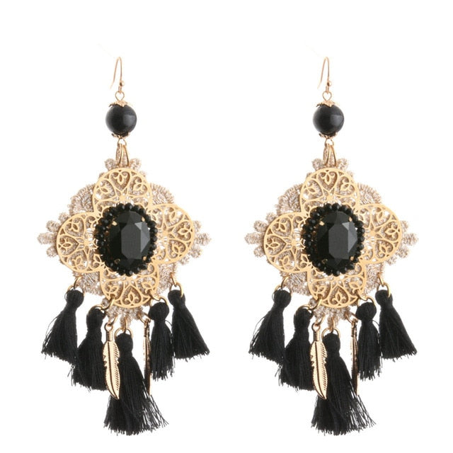 Vintage Bull Earrings Fashion Boho Oorbellen Tassel Long Earrings For Women - myfunfarm