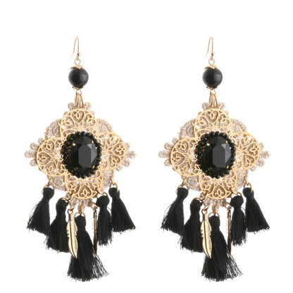 Vintage Bull Earrings Fashion Boho Oorbellen Tassel Long Earrings For Women - myfunfarm