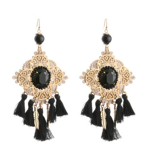 Vintage Bull Earrings Fashion Boho Oorbellen Tassel Long Earrings For Women