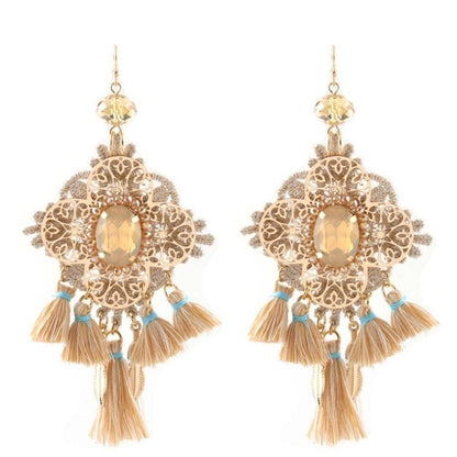 Vintage Bull Earrings Fashion Boho Oorbellen Tassel Long Earrings For Women - myfunfarm