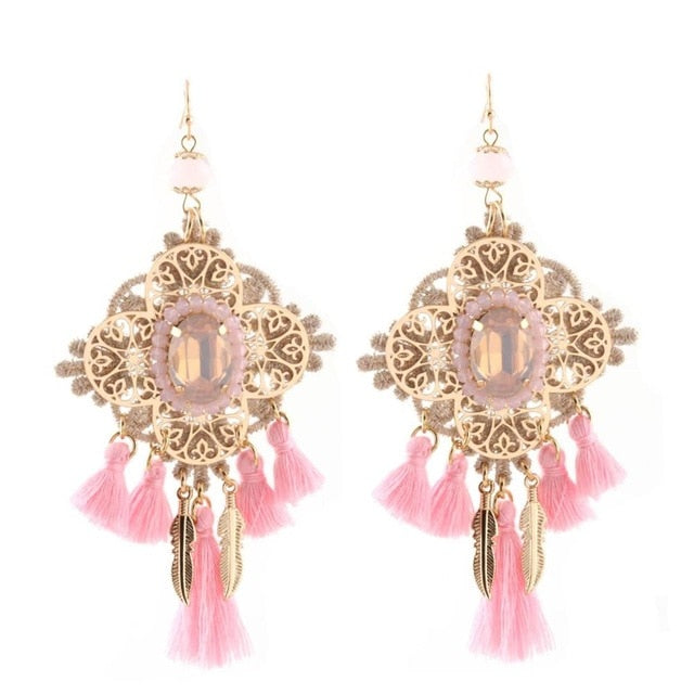 Vintage Bull Earrings Fashion Boho Oorbellen Tassel Long Earrings For Women - myfunfarm