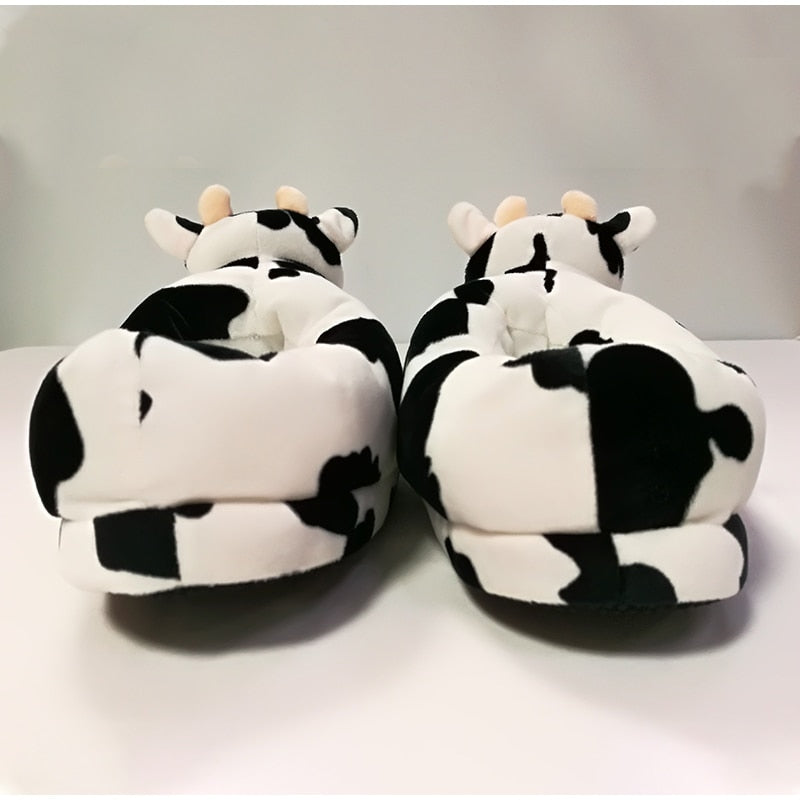 Cute Cartoon Cow design - Women's Slippers Winter Warm Indoor Comfortable Soft - myfunfarm