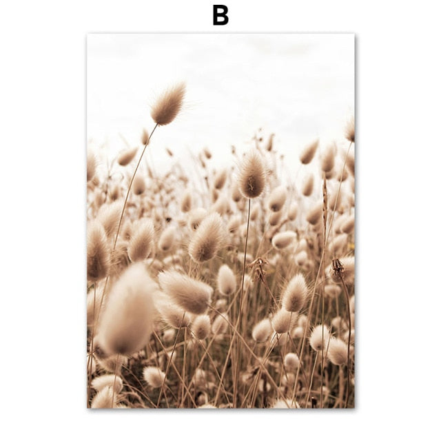 Highland Cattle Reed Autumn Landscape Wall Art Canvas Prints - myfunfarm