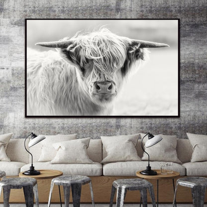 Highland Cow Wall Art Canvas Prints - myfunfarm