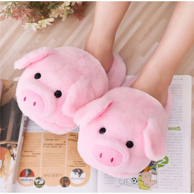 Cute Cartoon Cow design - Women's Slippers Winter Warm Indoor Comfortable Soft - myfunfarm