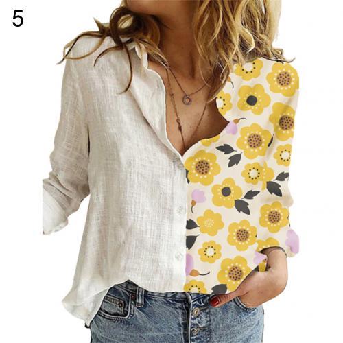 Cute Cat print Women Long Sleeve Shirt - myfunfarm