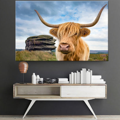 Highland Cow Wall Art Canvas Prints - myfunfarm
