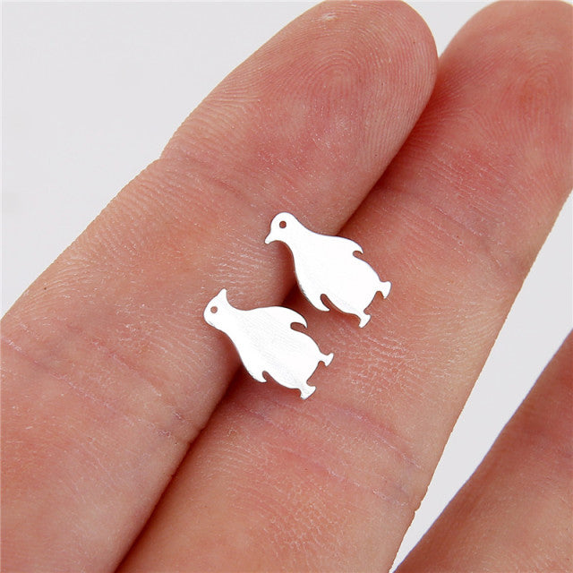 Trendy Jewelry Cute Animal Stud Earrings for Women Kids Fashion Metal Dog Paw Earings Simple Plane Ear Piercing Girls Brincos - myfunfarm