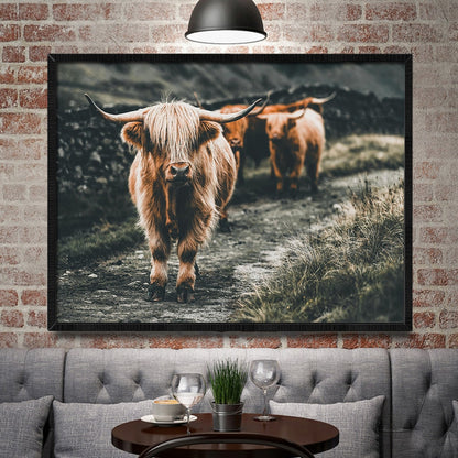 Highland Cow Wall Art Print - myfunfarm