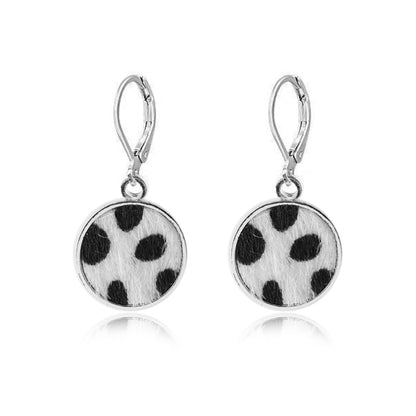 New Cow Pattern Butterfly Dangle Earrings Star Moon Hanging For Women Party Jewelry Accessories - myfunfarm