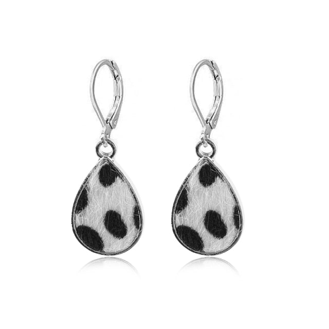 New Cow Pattern Butterfly Dangle Earrings Star Moon Hanging For Women Party Jewelry Accessories - myfunfarm