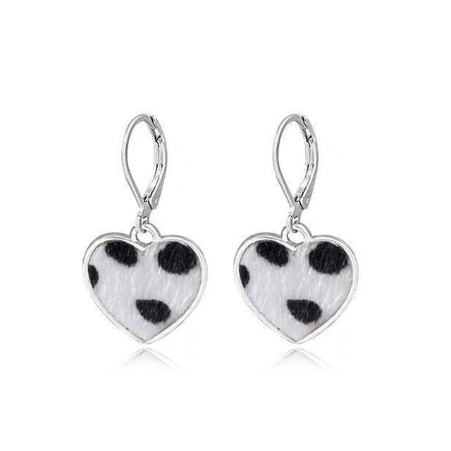 New Cow Pattern Butterfly Dangle Earrings Star Moon Hanging For Women Party Jewelry Accessories - myfunfarm