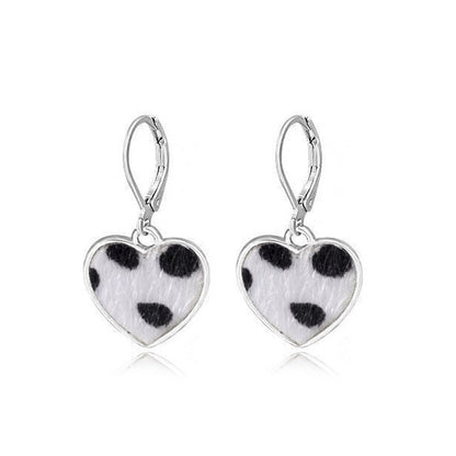 New Cow Pattern Butterfly Dangle Earrings Star Moon Hanging For Women Party Jewelry Accessories - myfunfarm
