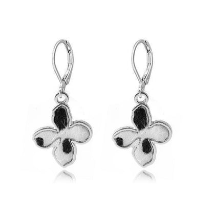 New Cow Pattern Butterfly Dangle Earrings Star Moon Hanging For Women Party Jewelry Accessories - myfunfarm