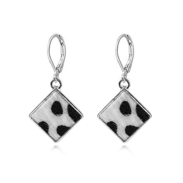 New Cow Pattern Butterfly Dangle Earrings Star Moon Hanging For Women Party Jewelry Accessories - myfunfarm