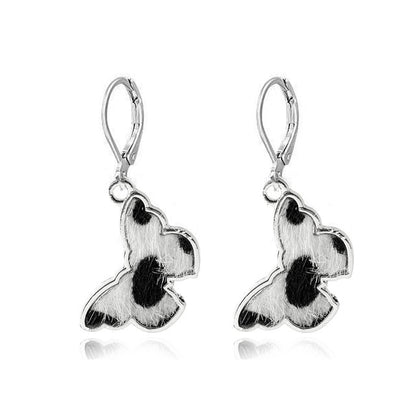 New Cow Pattern Butterfly Dangle Earrings Star Moon Hanging For Women Party Jewelry Accessories - myfunfarm