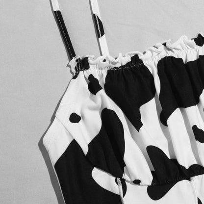 Summer Cow pattern Cute Crop Top - myfunfarm