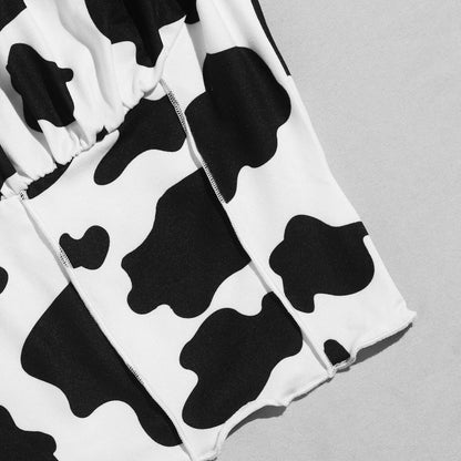Summer Cow pattern Cute Crop Top - myfunfarm