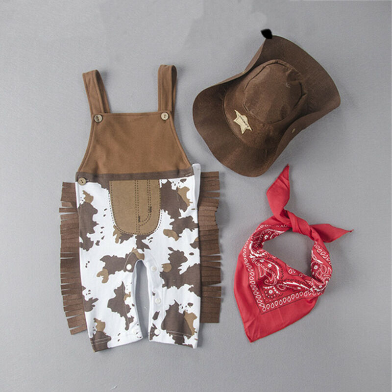 Kid Clothes Sets Carnival Fancy Dress Party Costume Cowboy Outfit - myfunfarm