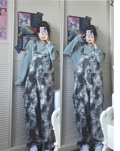 Cow Pattern Print Casual Jumpsuit Trousers Baggy Pants - myfunfarm