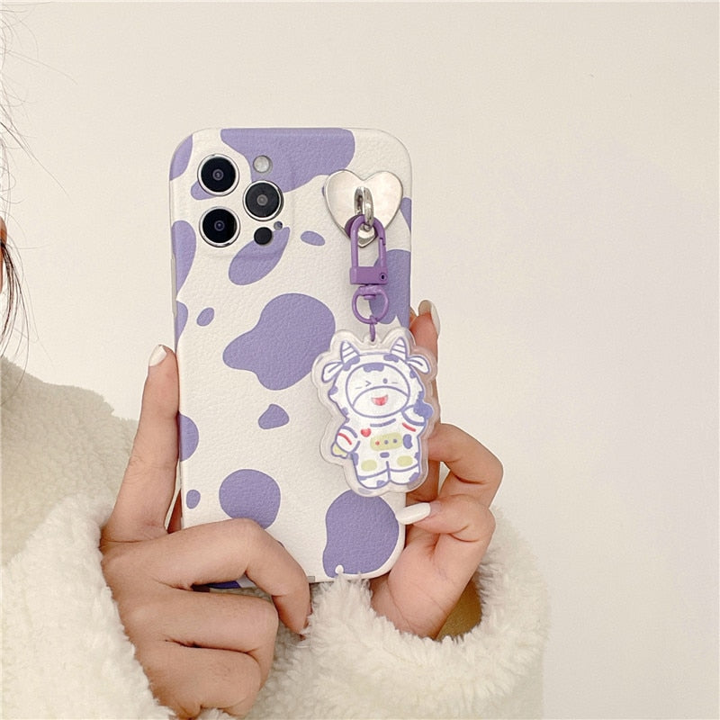Cute Cows pattern Soft phone Case For iphone 7 8 Puls X XR XS 11 12 pro Max protection cover